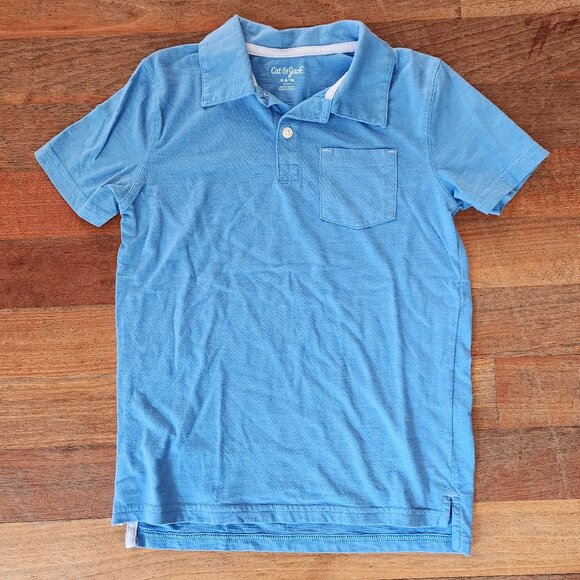 Cat & Jack Blue Polo Shirt Size Medium 8/10 - Picture 3 of 8